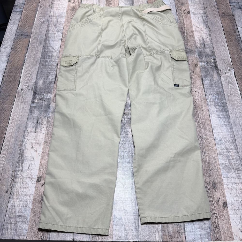 5.11 Tactical Pants Men 36x32 Khaki Cargo Ripstop Outdoors Hiking Workwear - Picture 4 of 6
